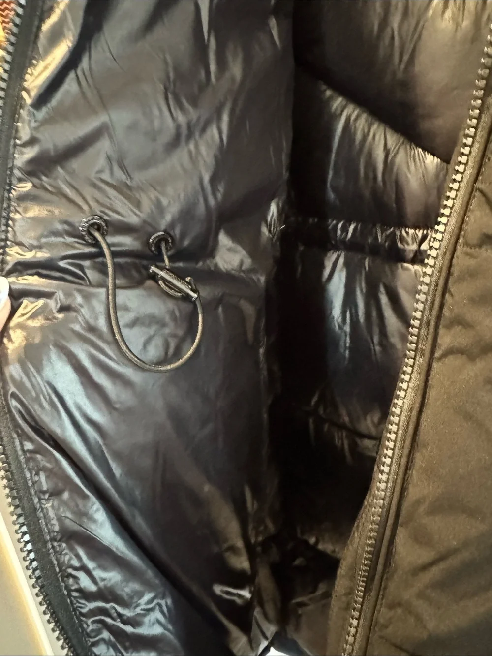 Calvin Klein Black Quilted Long Puffer Coat with Hood - Picture 4 of 7